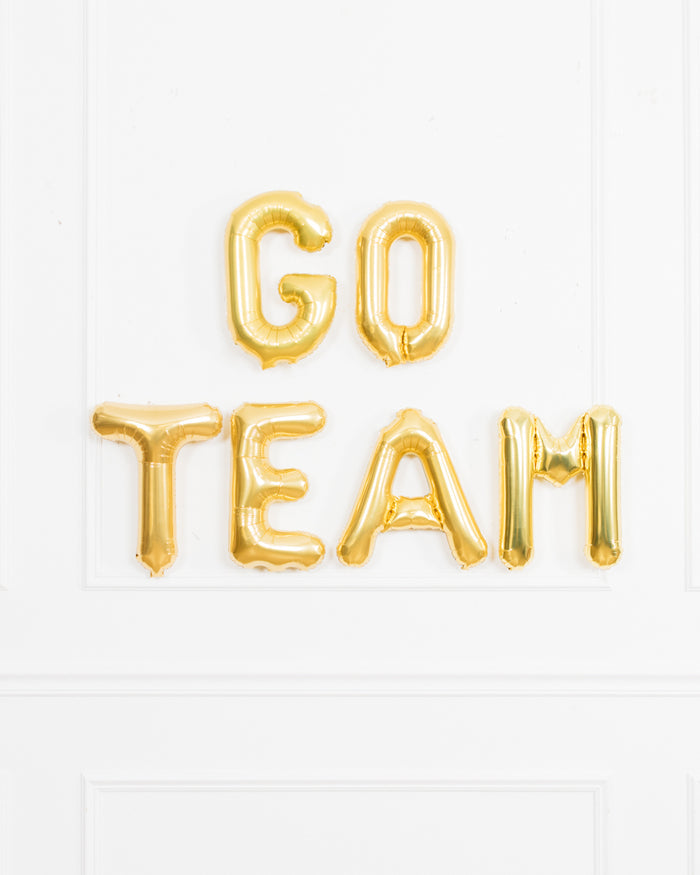 The Big Game - GO TEAM 16in Foil Letters Set