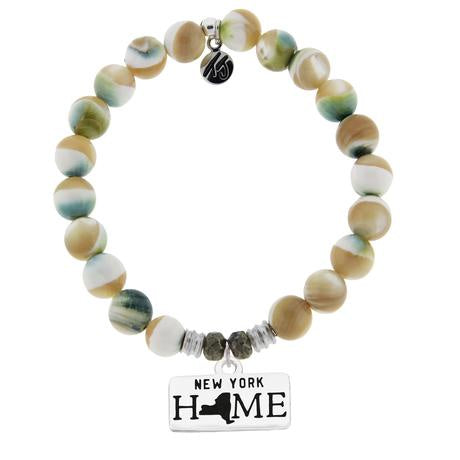 T.Jazelle Pearl Shell "HOME" New York Charm Bracelet