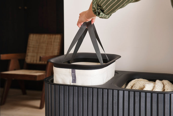 [half-width] Tota Luxe 90L Black Laundry Separation Basket