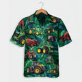 Tractor forest Pattern - Hawaiian Shirt, Shorts for adult and youth - myfunfarm