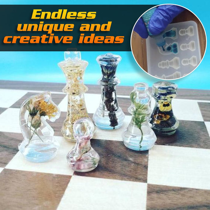 U-niq  Chess Pieces Set Silicone Mold (2 Set)
