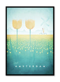 Modern minimalist travel poster by Opposite Wall with illustration of Amsterdam, Netherlands