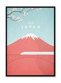 Modern minimalist travel poster by Opposite Wall with illustration of Japan