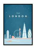 Modern minimalist travel poster by Opposite Wall with illustration of London