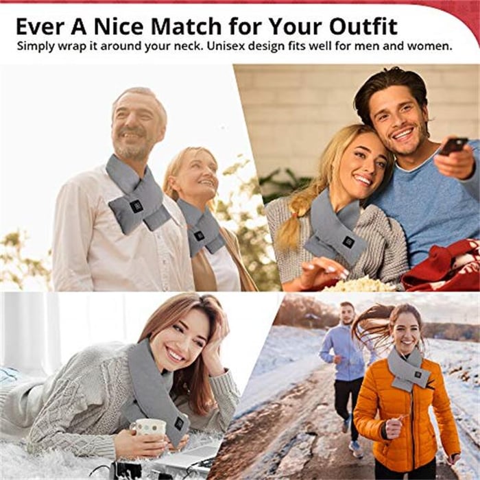 Warm Heating Scarf Electric USB Heated Scarf for women and men