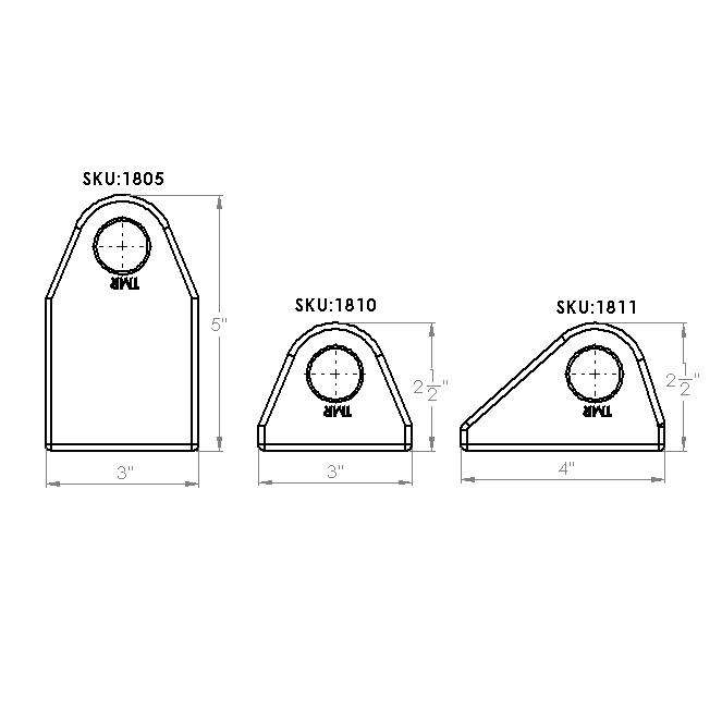 Weld On D-Ring/Shackle Mounts - Offset