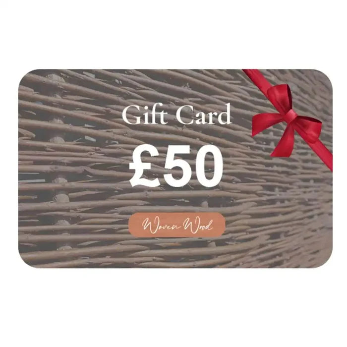 gift card woven wood