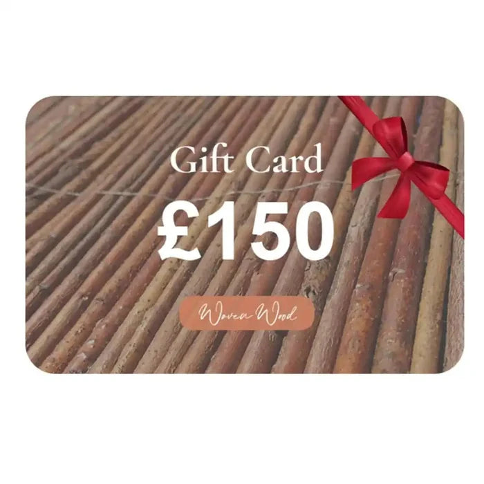 gift card woven wood
