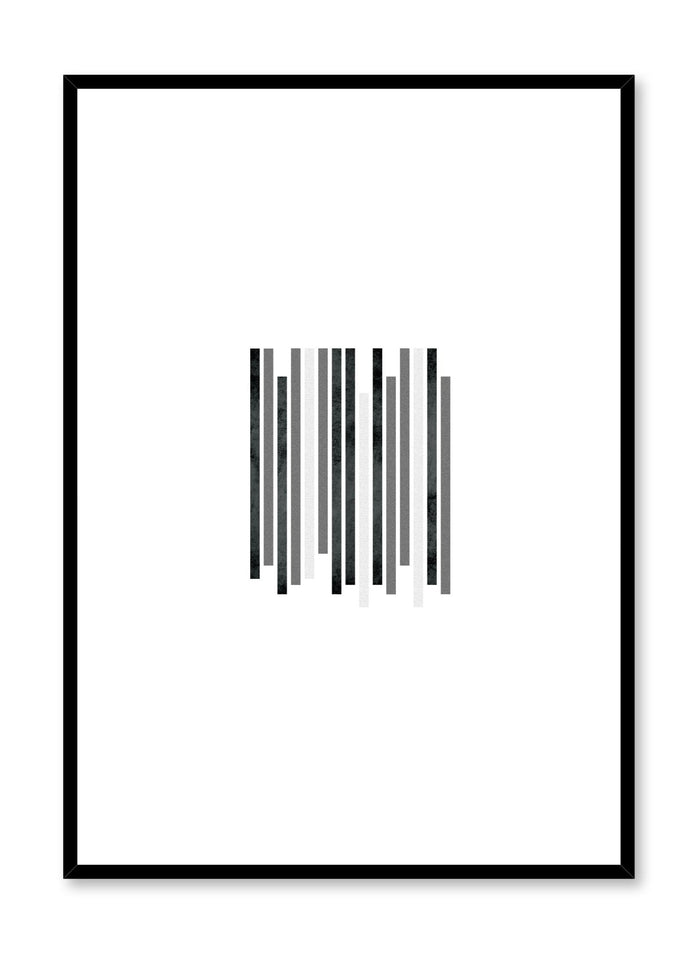 Scandinavian art print by Opposite Wall with black and white abstract graphic design - Zoom In